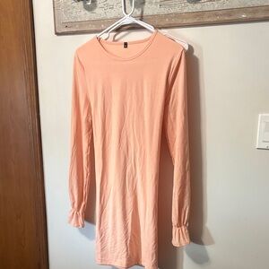 Peach Long Sleeve Dress